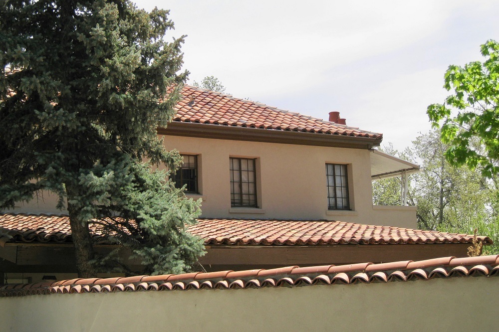 Terracotta tile hipped roof