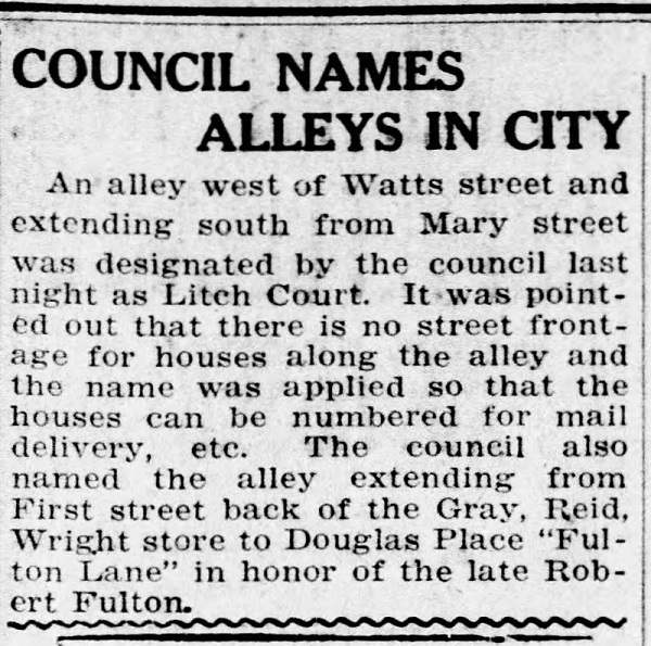 Litch Court named in 1925