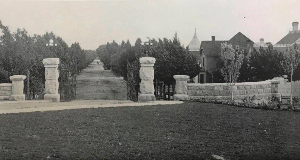 View from University entrance, 1913